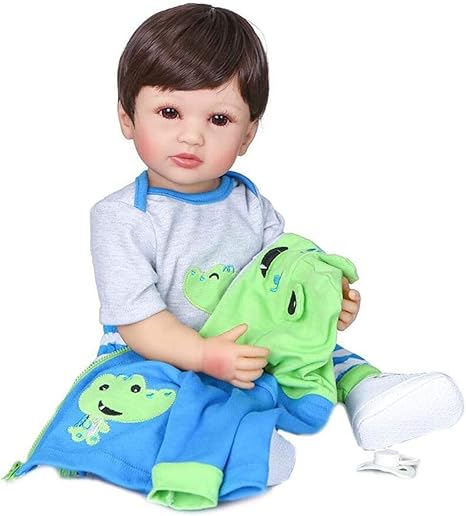 Amazon Co Jp 抱き人形 55 Cmの生まれ変わった赤ちゃん人形手作りのリアルな赤ちゃん 人形柔らかいフルシリコーンボディ幼児現実的な生まれ変わった赤ちゃん茶色の髪のブロンドの髪1歳以上の1227dmsjwawa 1152 Color Brown Hair Size Brown Eyes ホーム キッチン