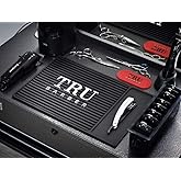 TRU BARBER ORGANIZER MAT 14&rdquo;X 9&rdquo; (BLACK/WHITE) Flexible PVC Station Mat, Salon and Barbershop work Station pads, Beauty salon tools hairstylist, Counter mat for clippers, Anti slip