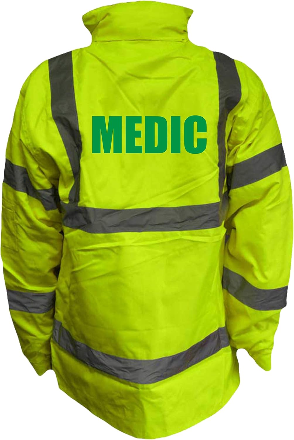 Medic Yellow Hi Vis Parka Jacket Reflective, Waterproof, Medical