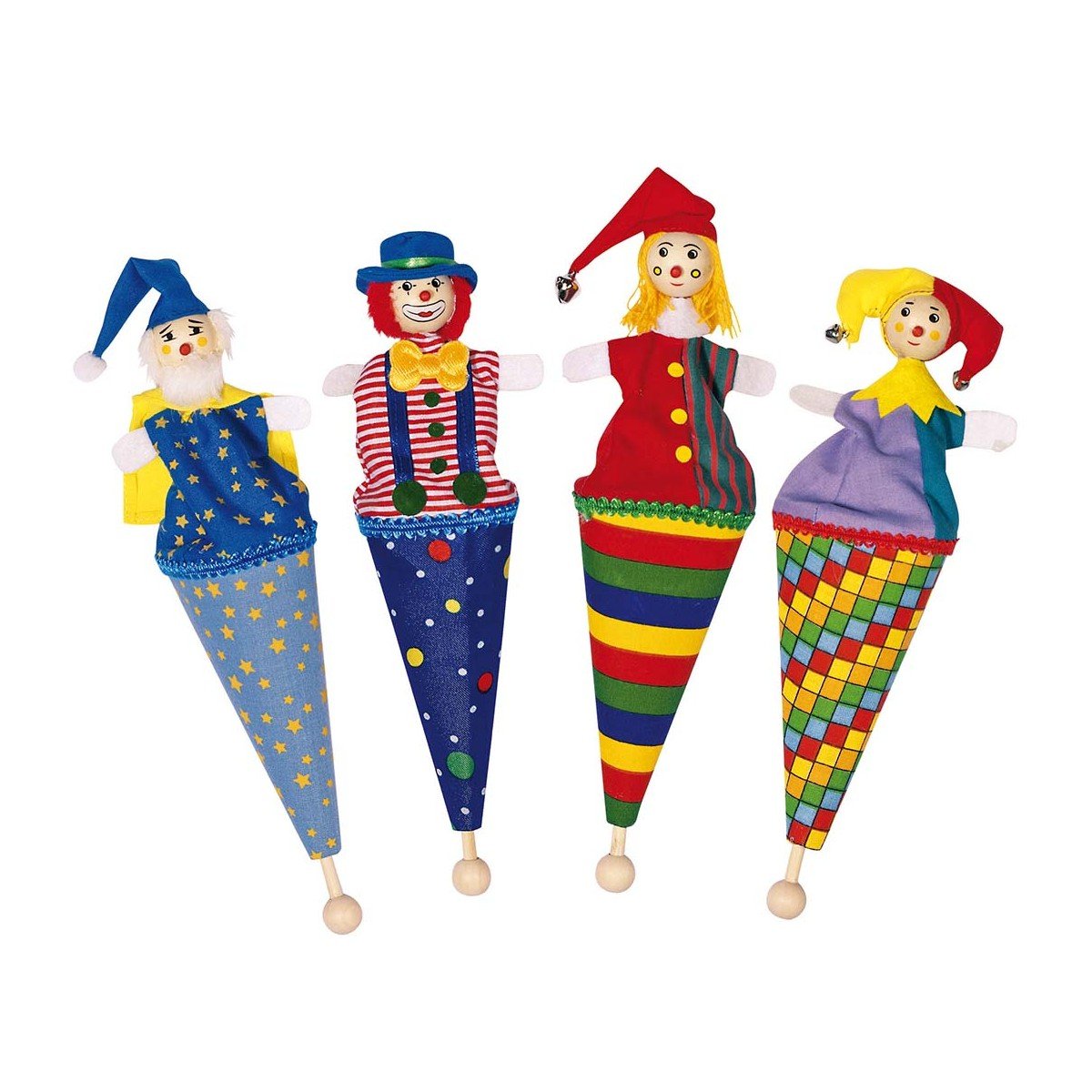 Goki Pop-up Puppet - Set 1, 25 cm, Wood, 3+, Unisex, 24 Pieces