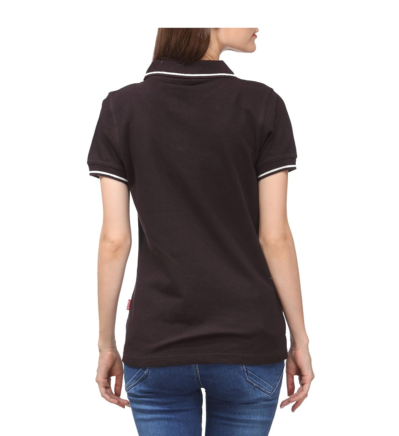 scott women's premium cotton polo t-shirt - coffee brown