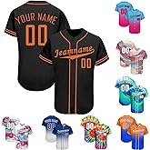 Custom Baseball Jersey Men Button Down Personalized Tee Shirt Sports Fans Print Name Numbers for Women/Kids