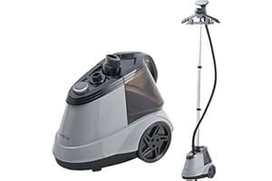 True & Tidy® Pro Heavy-Duty Commercial Full Size Garment Steamer for Clothes with 3 Steam Settings, Extra Large 2.9L (98 oz) Water Tank, 1800 watts, 90+min of Steam