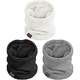 Chalier 3 Pack Neck Warmer for Women Cold Weather Knit Winter Scarf Thick Infinity Neck Gaiter for Men Women