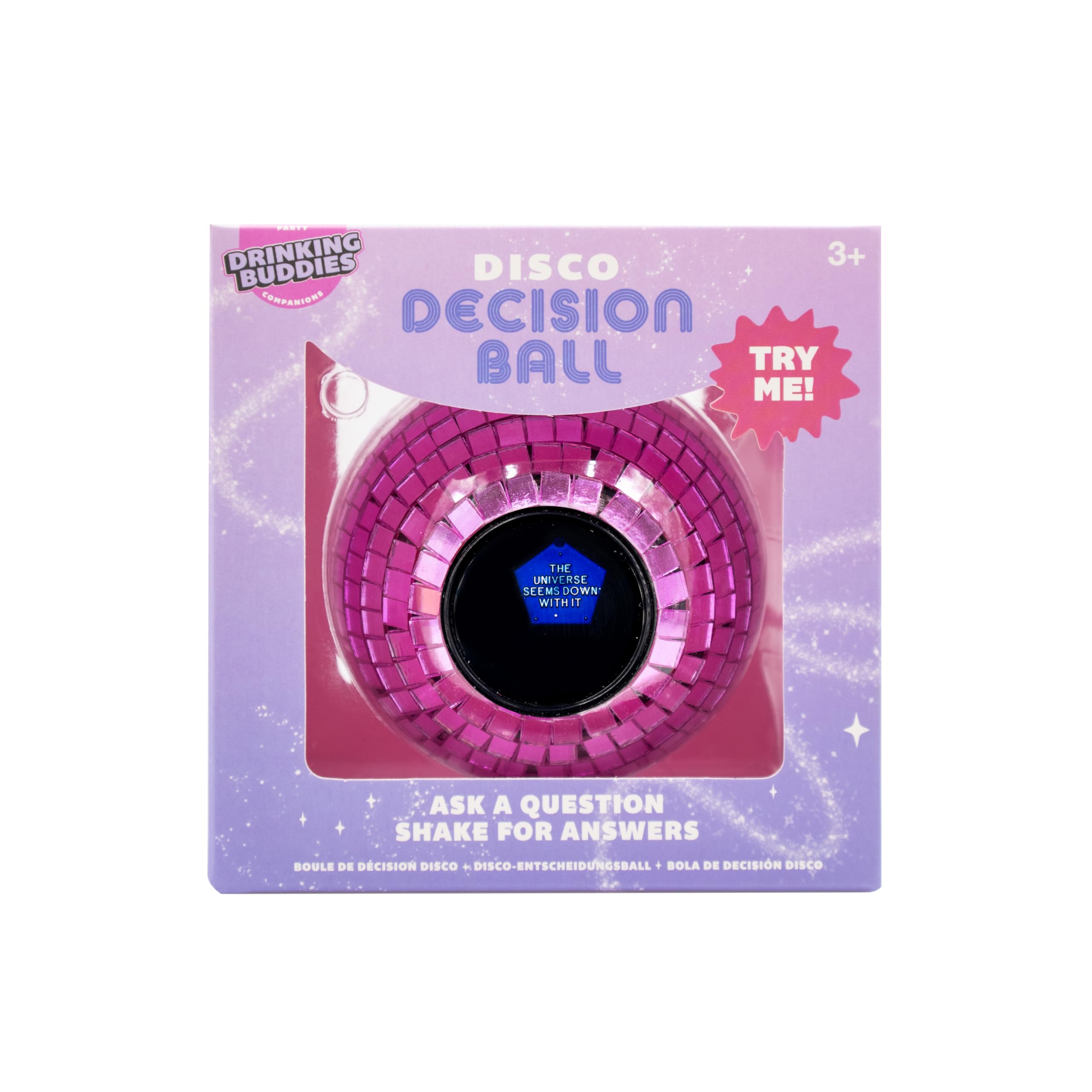 NPW Disco Decision Ball Fortune Teller Ball - Ask Questions & Get Groovy Answers, Mysterious Magic Ball Novelty Party Gifts | White Elephant Gifts