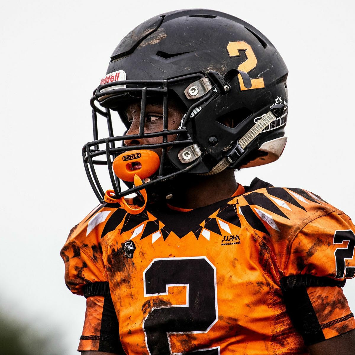 Battle Oxygen Lip Protector Mouthguard - Football and Sports Mouth Guard - Maximum Oxygen Supply - Mouthpiece Fits with or Without Braces - Impact Shield Protects Lips and Teeth