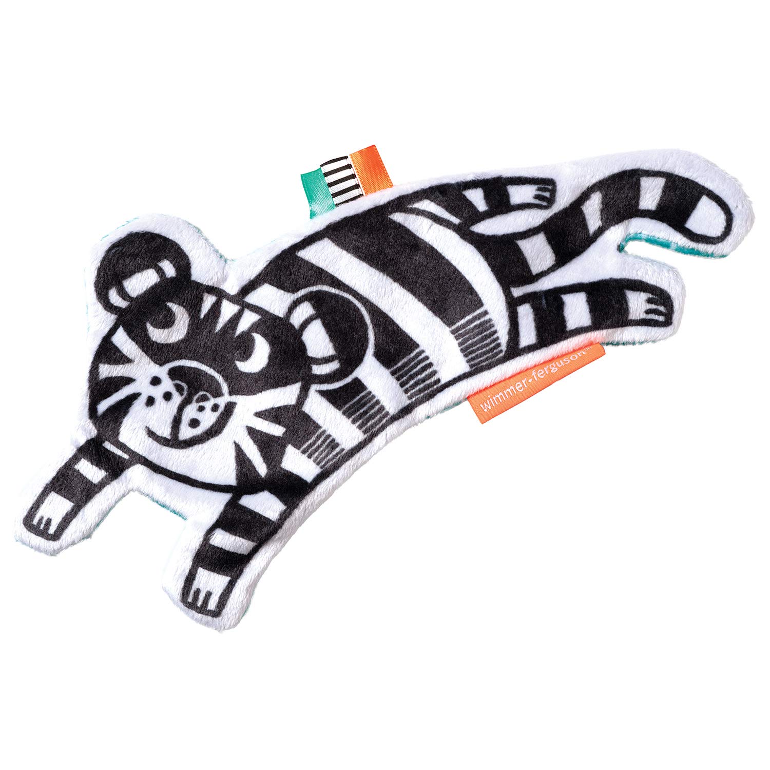 Manhattan Toy Wimmer-Ferguson Crinkle Tiger Baby Sensory Toy with Ribbon Tags — image 1