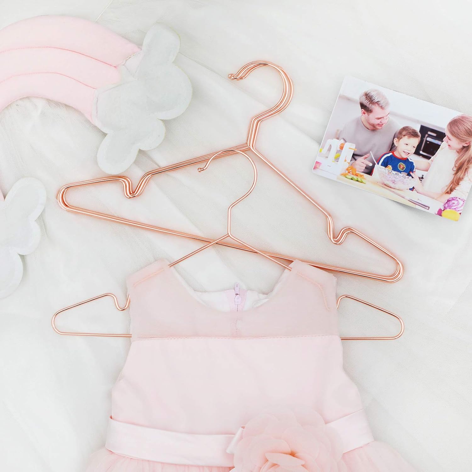 SONGMICS CRI45R-20 20 piece Children’s/Baby Rose Gold Metal Clothes Hangers 35 cm - Image 4