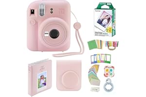 Fujifilm Instax Mini 12 Instant Camera with Case, 20 Fujifilm Prints, Decoration Stickers, Frames, Photo Album and More Acces