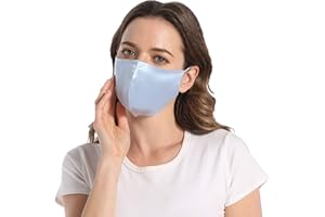 ROSEWARD 100% Mulberry Silk Face Mask for Women Men Reusable Adjustable with Filter Pocket