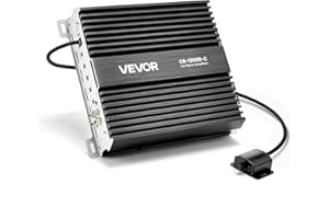 VEVOR Monoblock Car Amplifier, 1200W RMS MAX, 1/2/4 Ohm Stable, 1-Channel Class D Car Audio Amplifier with Remote Subwoofer L
