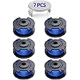 YWTESCH 7 Packs Weed Wacker String Replacement for Ryobi One+ AC14RL3A,0.065-Inch String Trimmer Refill Compatible with Ryobi 18v, 24v, and 40v Trimmer（6 Trimmer Line,1 Trimmer Cap）