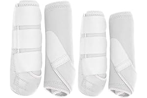 TrustBreech - Extreme Vented Sport Boots Set，Horse Medicine Brushing Boots Leg Wraps, All-Round Lower Limb Protection and Support Sport Boots Athletic Boots Perfect for Endurance Training