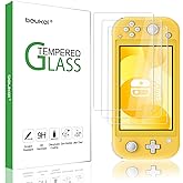 beukei (3 Pack) Screen Protector Tempered Glass Compatible for Nintendo Switch Lite 2019, 9H Hardness, Anti Scratch, Bubble Free