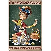 Tyggfu Aluminum Sign, 6x8 Inch, Dog Groomer, Gift for Dog Lovers, Wall Art Sign, Vintage Poster