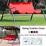 Socobeta Swing Seat Cushion Cover - Waterproof, Easy Clean, Red 12" view 4