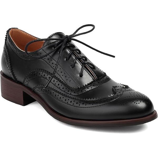 Amazon.com | MIOKE Women's Two Tone Flat Saddle Oxford Shoes