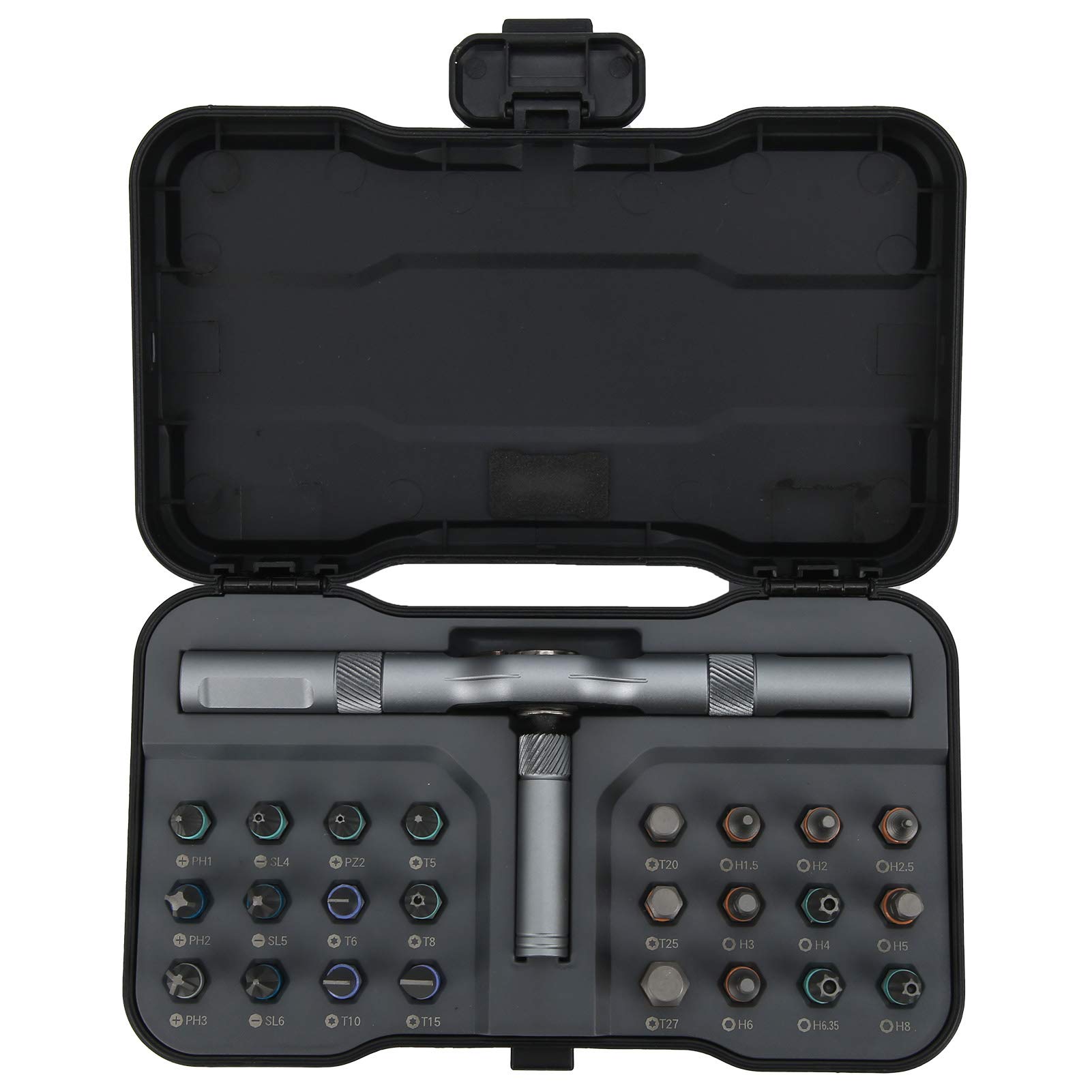 24-in-1 Ratcheting Screwdriver Set with 24 Precision Bits Compact Electronics Repair Tool for Phones, Laptops & PCs Professional Precision Hand Tool