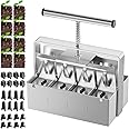 NVRGIUP Soil Blocker, 8 Cell Soil Block Maker 2 Inch with 3 Sizes Seed Pins, 2024 Seed Handheld Block Maker with Comfortable Handle, Garden Blocking Tools for Seedings, Cuttings, Greenhouses