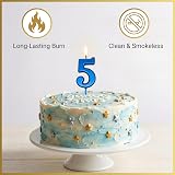 SHATCHI Birthday Number 5 Candle Blue Cake Topper Milestone Birthday Decor view 8