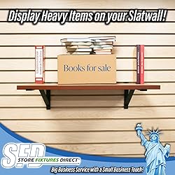 12" Black Heavy Duty Slatwall Shelf Bracket with