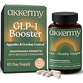 Akkermansia Probiotic for Appetite Suppressant & Craving Control | Increases GLP-1 for Weight Loss | 60 Day Supply | Made in USA | Bacillus Coagulans, B2, D3 & Chromium | SIBO Friendly, Vegan