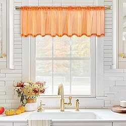 MIULEE Fall Window Valance Half Window Sheer