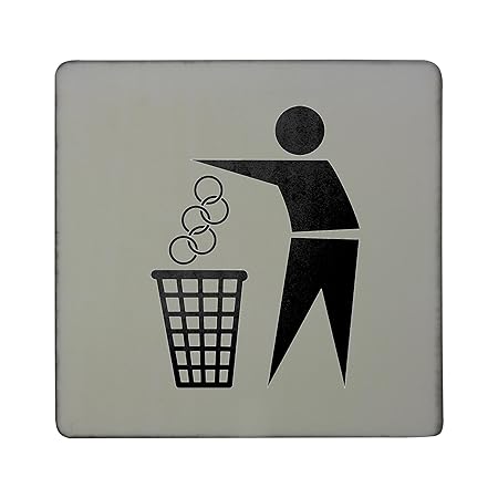 Compra Trash COI rígido cuadrado imán para nevera en Amazon.es