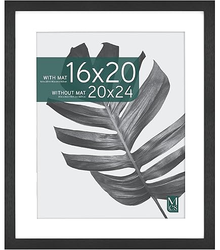 Craig Frames Contemporary Wide, 20x30 Inch Black Picture Frame Matted - View #11