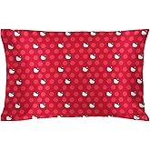 Jay Franco Satin Pillowcase - Standard Size 20x30 Inch Silky Soft Premium Pillow Cover, Red - Hello Kitty