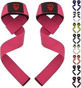 WFX Weight Lifting Straps Wrist Support Padded Neoprene Pink