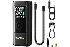 WarWolf 160PSI Tire Inflator Portable Air Compressor Cordless Electric Tire Pump for Cars,Motorcycle, Bike and Ball