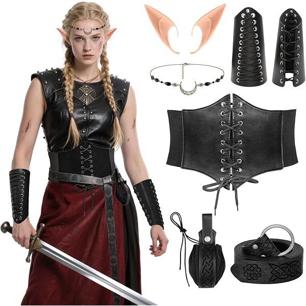 IDEWEI Renaissance Faire Accessories Women-Ren Faire Costume 