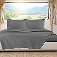 Nestl Grey RV Queen Sheets – Super Soft RV Short Queen Sheets for RV Camper, 4 Piece 1800 Microfiber Fitted RV Sheets, Double Brushed RV Bed Sheets Set, Camper Sheets and Pillowcases