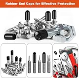 Realure 350Pcs Rubber End Caps 15 Sizes 1.5-15mm PVC Bolt Cover Protectors view 3