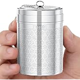 Feelife Large Tea Infuser for Loose Leaf Tea &amp; Spice Ball for Cooking | Extra Fine Mesh Tea Strainer for Loose Tea Steeper, Cute Snowflake Mesh Tea Ball with Updated Slim Lid, Drip Tray Included