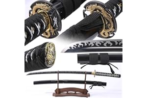 Eroton Real Katana Sword Sharp - Japanese Samurai Swords are a Unique Gift for Men - Full Tang High Carbon Steel Sword Blade Makes a Memorable for Martial Arts Enthusiasts or Sword Collectors