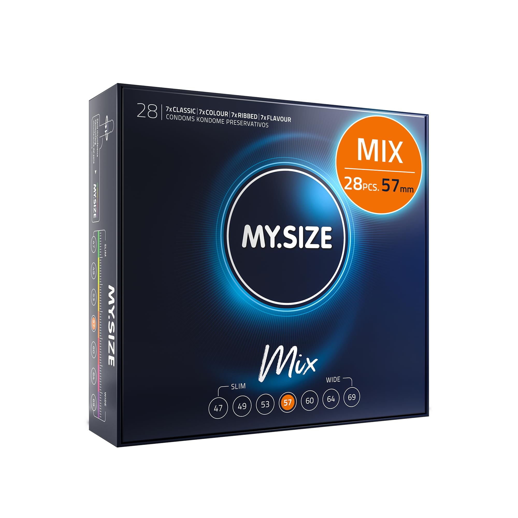 My.Size Mix Condoms Size 4, 57 mm, Bulk Pack, Contains 28 Pieces