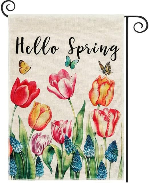 DOLOPL Spring Garden Flag 12.5x18 Inch Double Sided