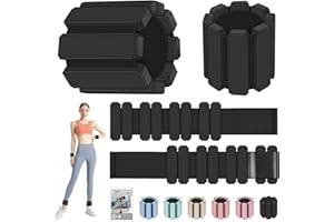 WELUVFIT Adjustable Silicone Wrist & Ankle Weights for Pilates, Yoga, Barre - Unisex Arm/Leg Weights 1lb Each - Home Gym, Travel Workout, Strength Training - Secure Fit Wearable Bands (Set of 2)