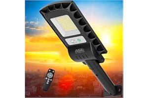 Allsmartlife Solar Street Lights Outdoor Waterproof, 60W 80 LEDs Solar Lights for Outside Dusk to Dawn, IP67 Solar Flood Lights with Security Motion Sensor Remote Control for Parking Lot, Yard