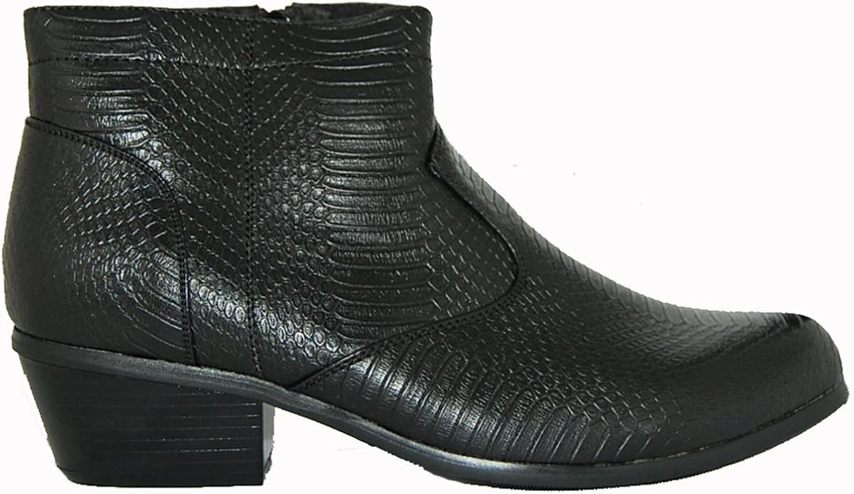 black leather boots 2 inch heel
