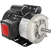 2 HP Electric Motor Farm Duty Single Phase Motor 3450RPM 56 Frame 115/230V | Shaft Diameter 5/8",Shaft Length 1.88" 56 Frame AC Motor TEFC CW/CCW