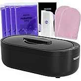 Small Paraffin Wax Machine for Hands - Small Size Hand Wax Paraffin Machine 2000ml With 3 packs of Paraffin Wax Kit Digital Display Screen for Paraffin Bath