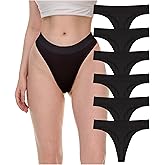 Sexy Basics Women's Active Sport Thongs | Cotton Hi Waist Underwear - Multi Packs