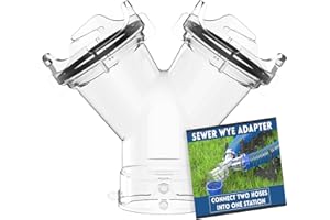 DUMPMAN RV Wye Sewer Hose Adapter, Sewer Hoses Y Splitter with Built-in Gasket, Twist Bayonet Design Y Connector