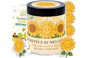 LUMENJAR Sunflower Gifts For Women - Positive Affirmation Jar for Womens, Teens - Christmas Gifts For Young Women – Self Care Motivation Cards – Christmas Gift for Mom, Daughter, Coworker, Teacher, Friend