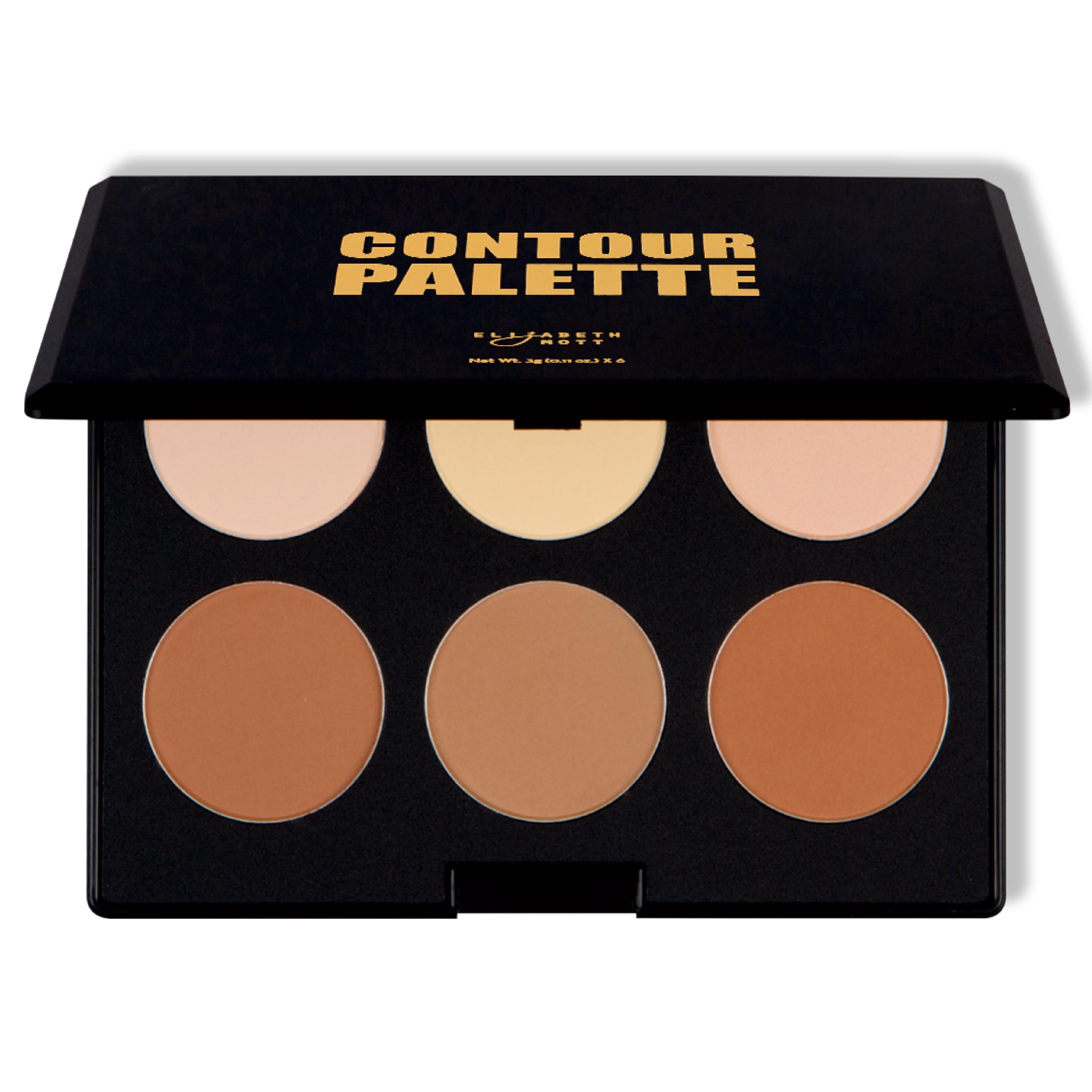 Elizabeth Mott Contour Kit and Highlighting Contour Palette, 6 Shades Palette, 0.15 kg