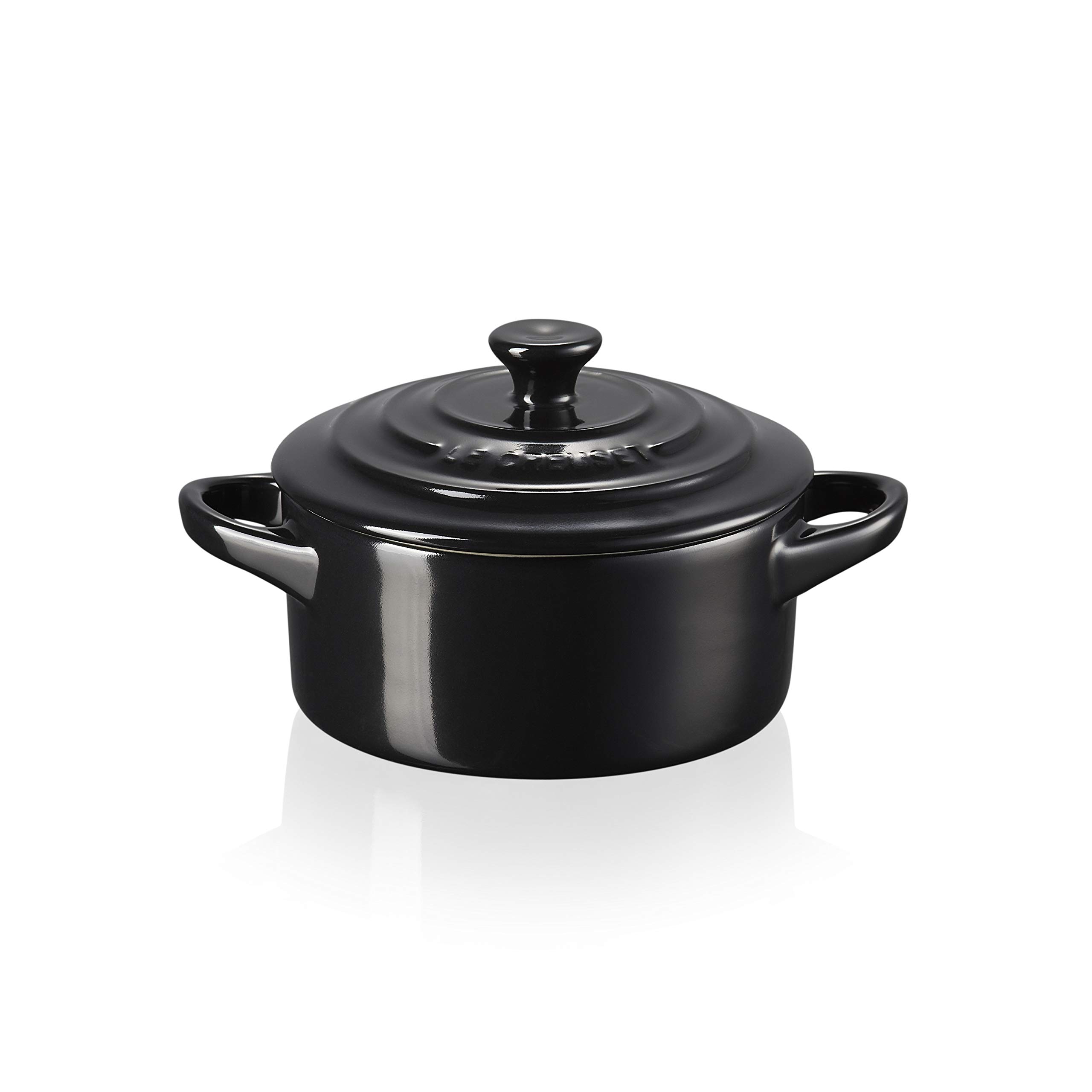 LE CREUSET Stoneware Petite Round Casserole, 0.25 L, Matte Black, 71901100000100