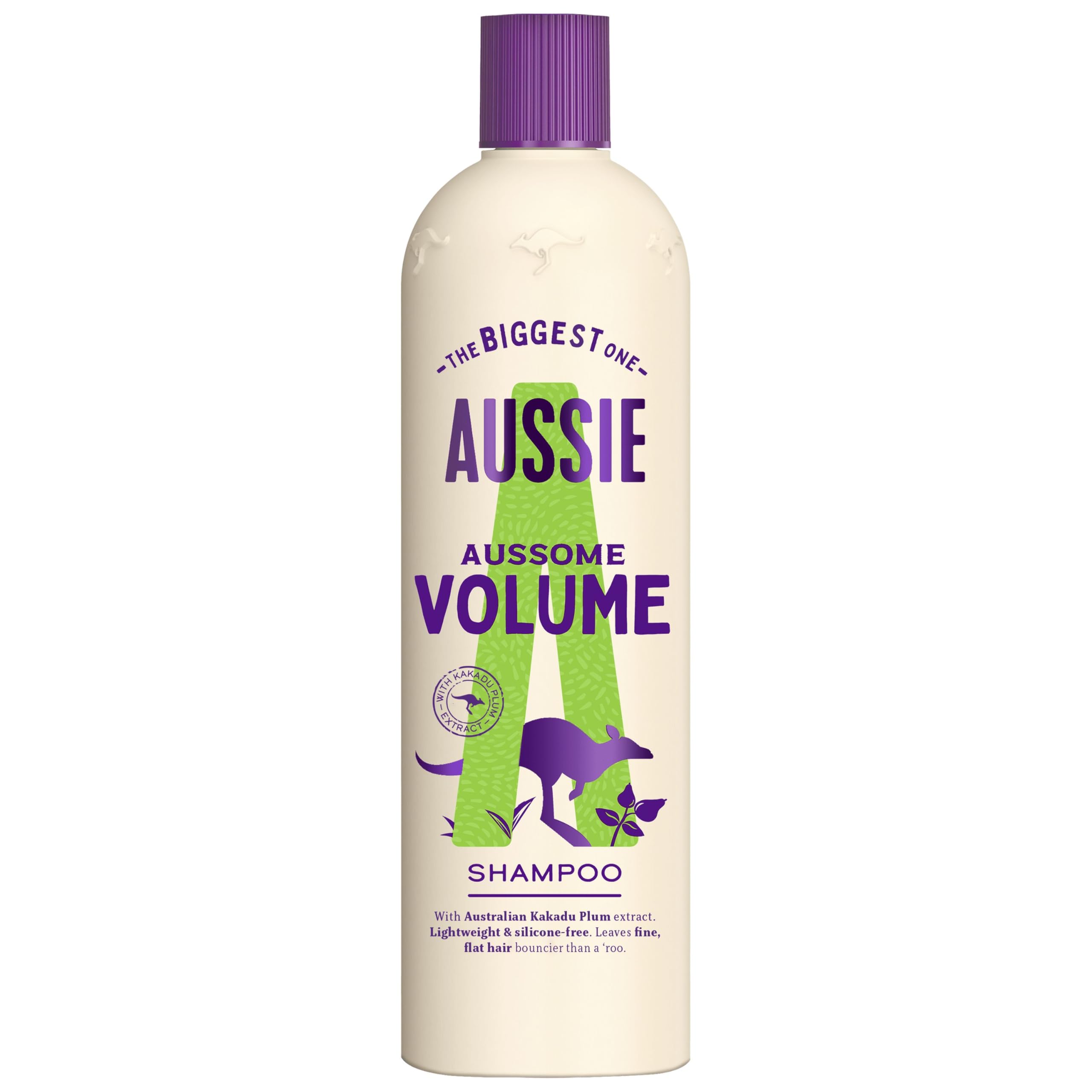 Aussie Aussome Volume Shampoo, Lightweight Vegan Formula, Brings Fullness & Bounce Back To Fine & Flat Hair, With Kakadu Plum Extract, Silicone Free, Cruelty Free, 675ml